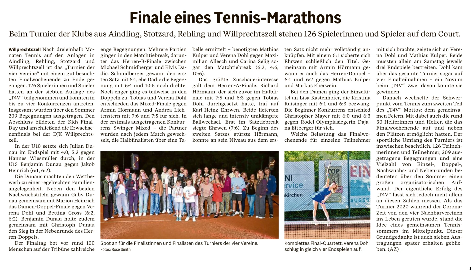 Zeitungsartikel der Aichacher Nachrichten